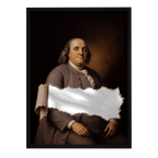 Torn History, Benjamin Franklin — mirror art print by GLINT