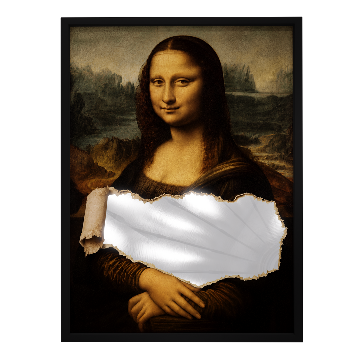 Unveiled Mona Lisa — mirror art print by GLINT