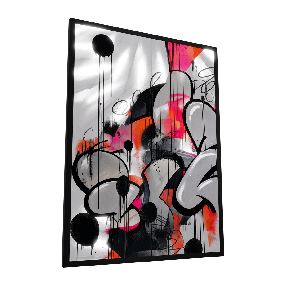 Urban Mirror 010 — GLINT mirror art print, shown framed