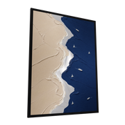 Blue Passage — GLINT mirror art print, shown framed