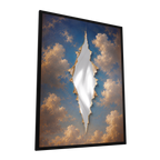 Behind The Sky — GLINT mirror art print, shown framed