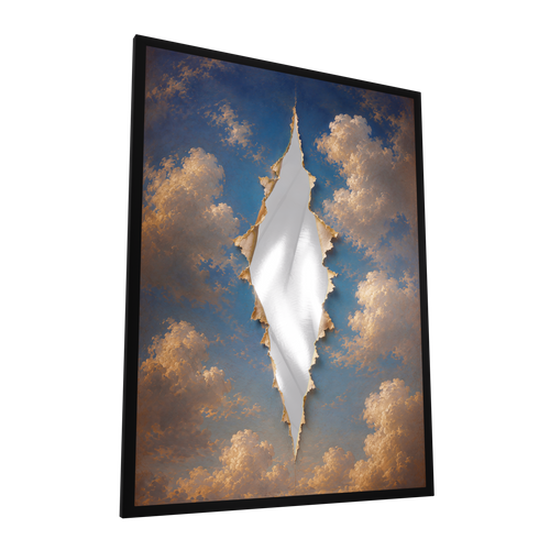 Behind The Sky — GLINT mirror art print, shown framed