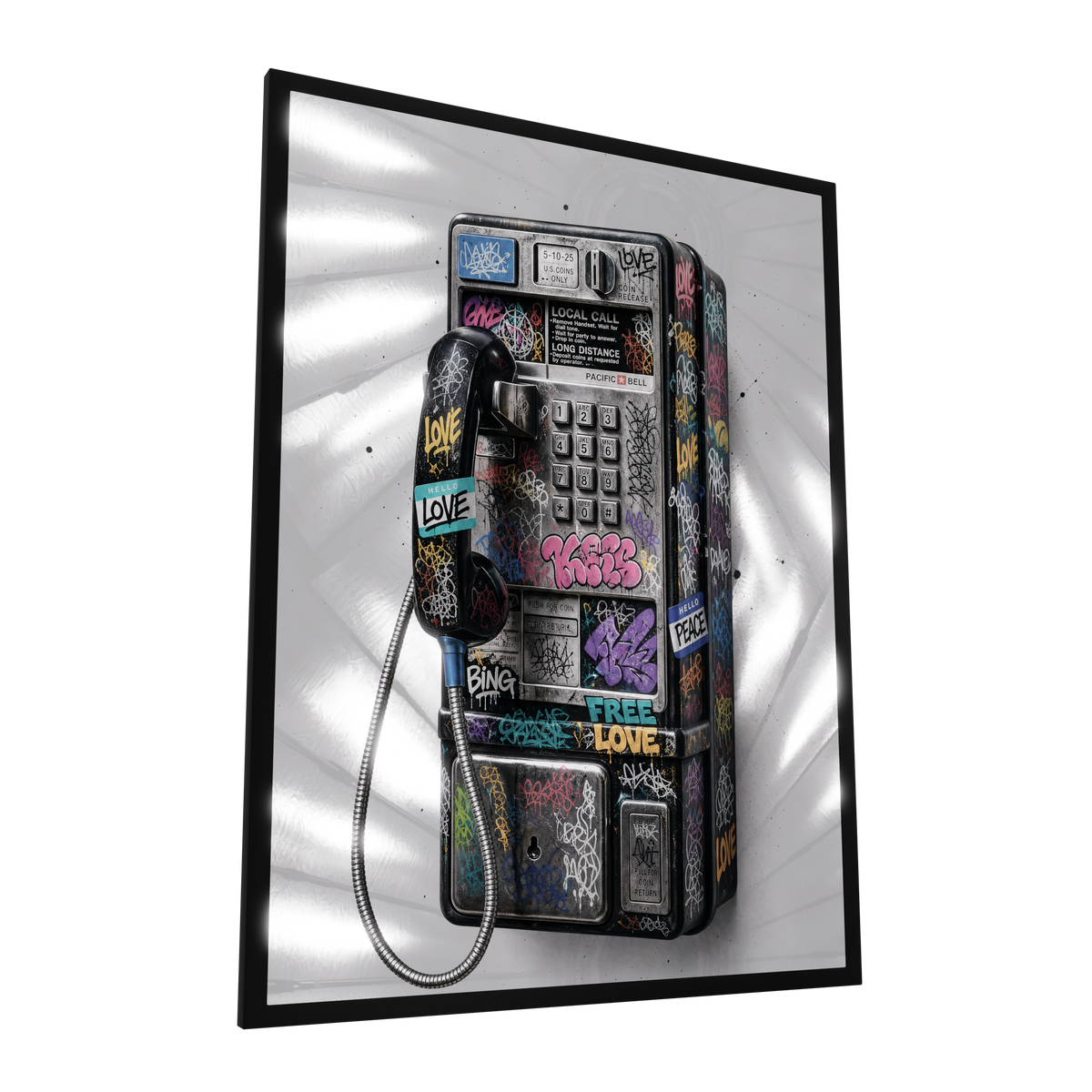 Lost Frequencies — GLINT mirror art print, shown framed
