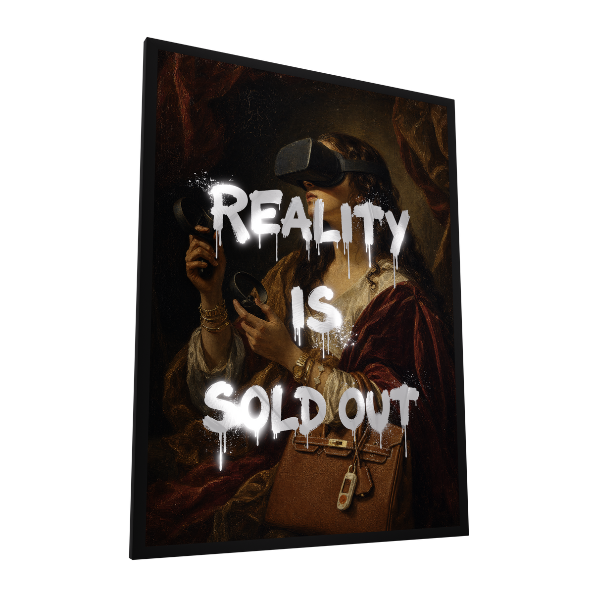 Reality Is Sold Out — GLINT mirror art print, shown framed