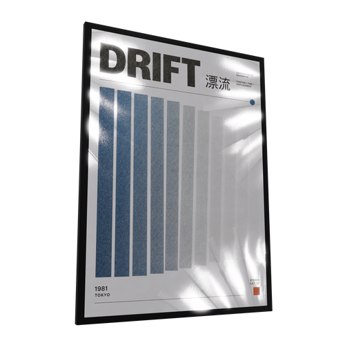 Drift — GLINT mirror art print, shown framed