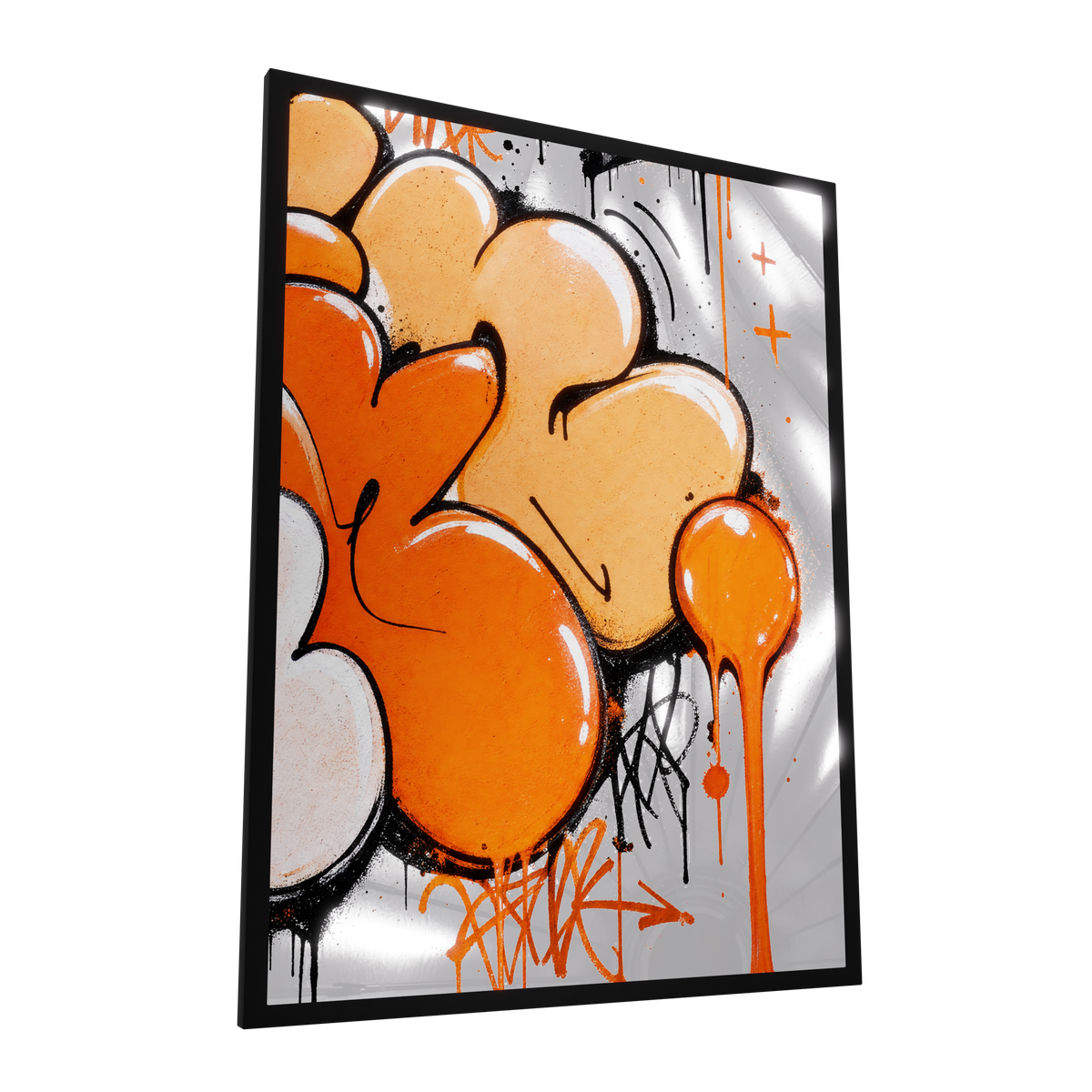 Urban Mirror 006 — GLINT mirror art print, shown framed