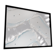 White Peaks — GLINT mirror art print, shown framed