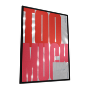 Too Much — GLINT mirror art print, shown framed