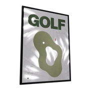 Golf Bauhaus — GLINT mirror art print, shown framed