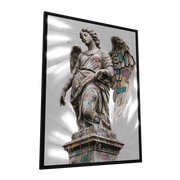 Seraphic Whispers — GLINT mirror art print, shown framed