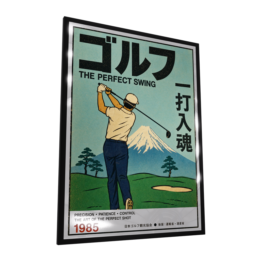 GOLF — GLINT mirror art print, shown framed