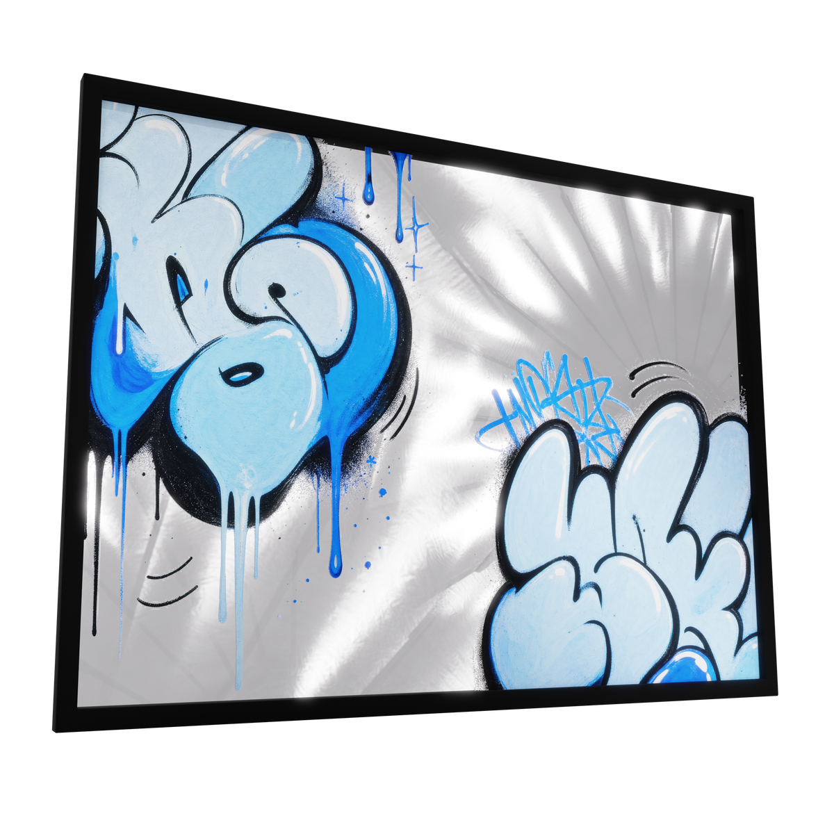 Urban Mirror 008 — GLINT mirror art print, shown framed