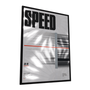 Speed — GLINT mirror art print, shown framed