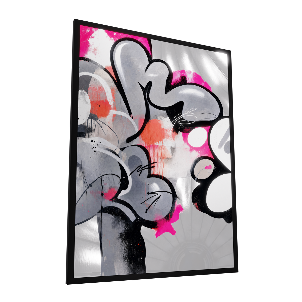 Urban Mirror 009 — GLINT mirror art print, shown framed