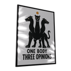Three Opinions — GLINT mirror art print, shown framed