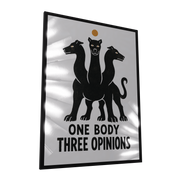 Three Opinions — GLINT mirror art print, shown framed