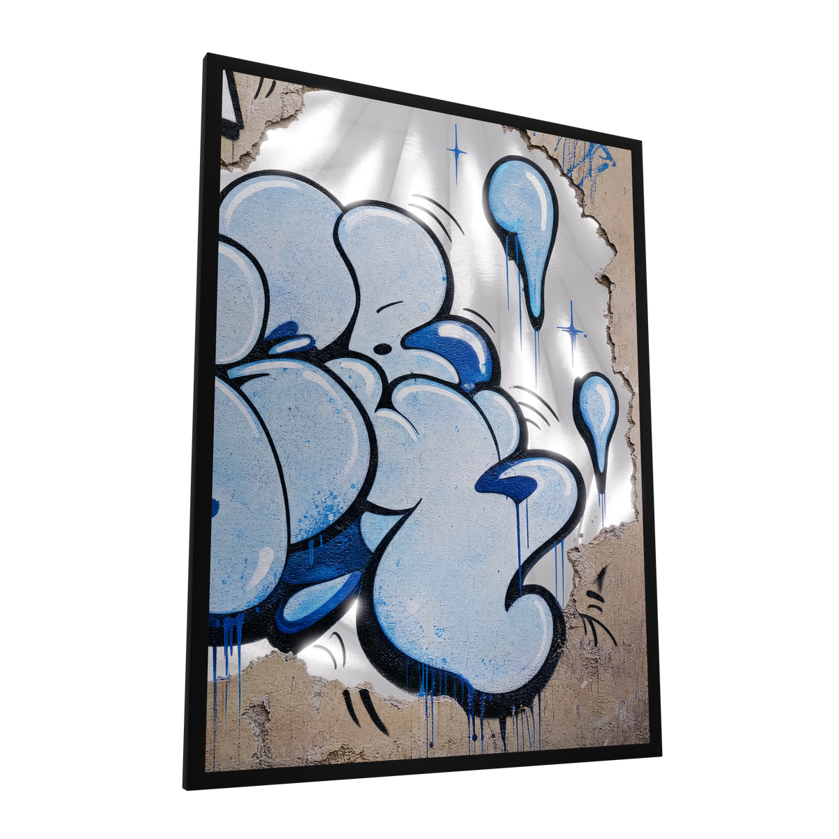 Urban Mirror 003 — GLINT mirror art print, shown framed