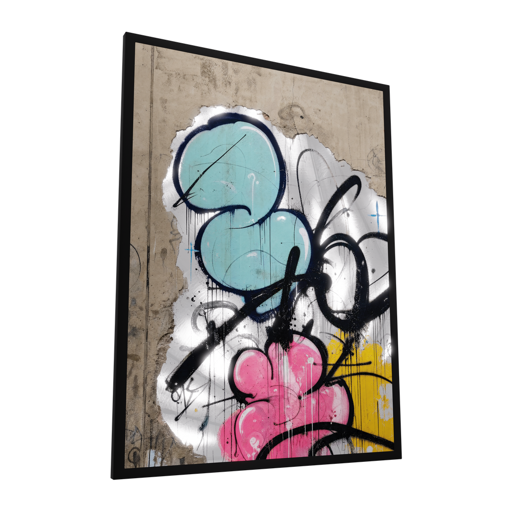 Urban Mirror 001 — GLINT mirror art print, shown framed