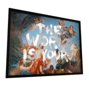 The World Is Yours — GLINT mirror art print, shown framed
