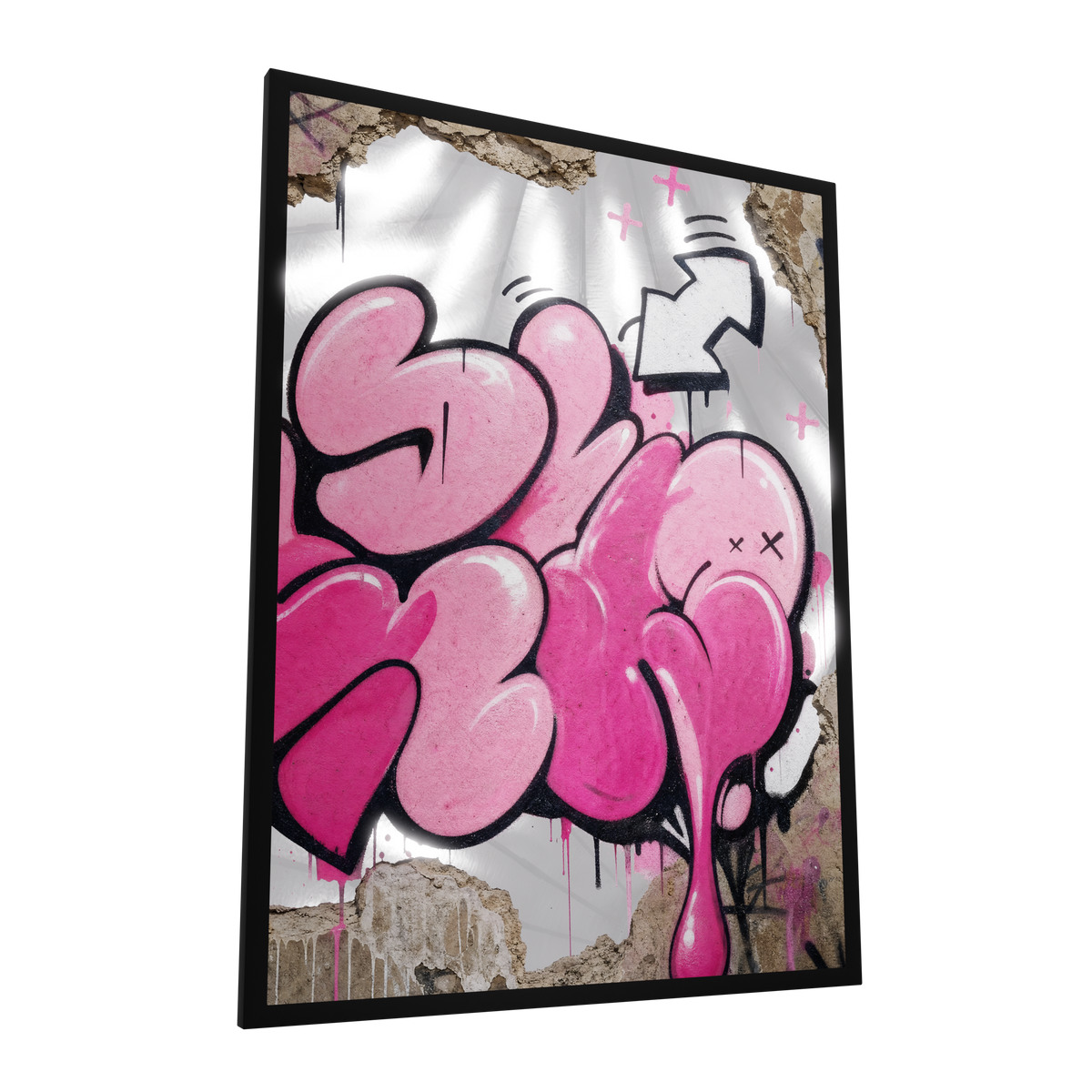 Urban Mirror 005 — GLINT mirror art print, shown framed