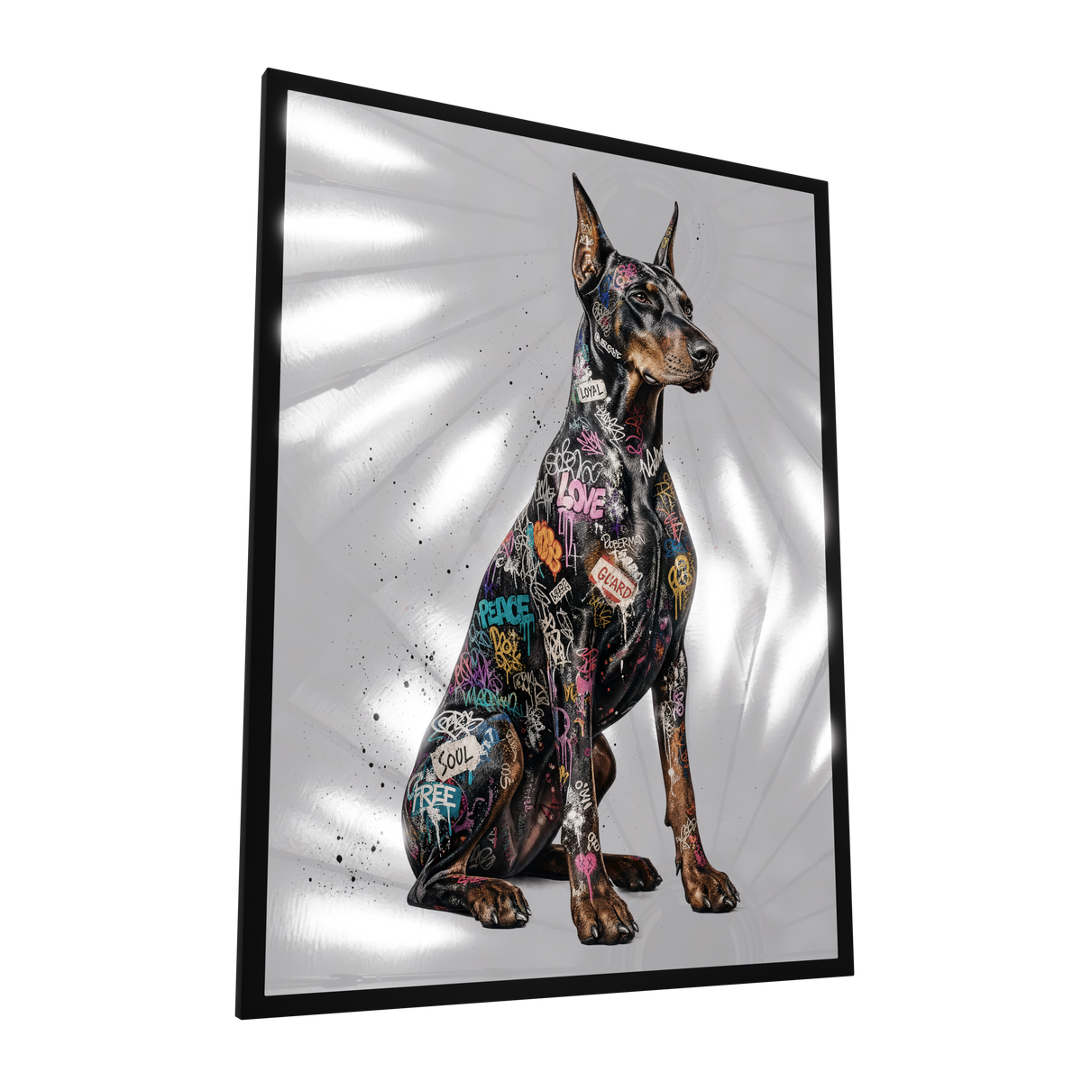 Raw Guard — GLINT mirror art print, shown framed